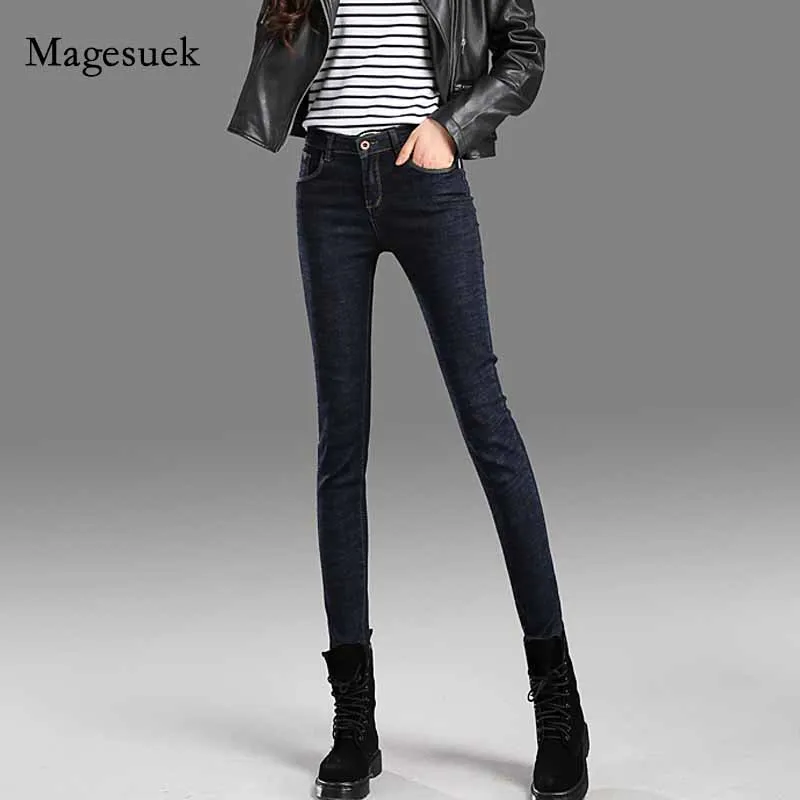 2020 Skinny High Waist Jeans New Korean Style Woman Black Jeans for Women Spring and Autumn  Elastic Cotton Denim Trousers 10833