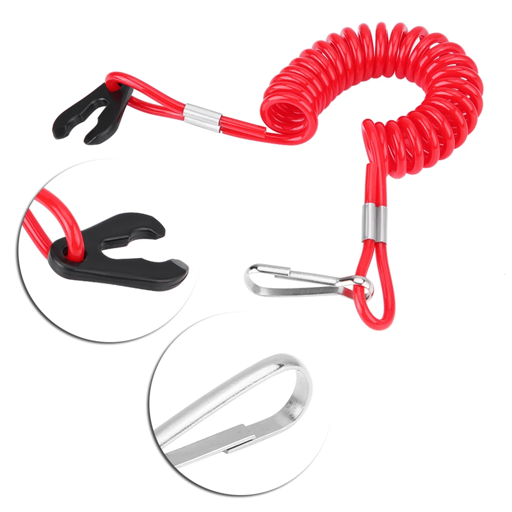 Ship Accessories Outboard Engine Ignition Emergency Kill Stop Switch Key Lanyard Rope Clip Suitable For Yamaha All Series
