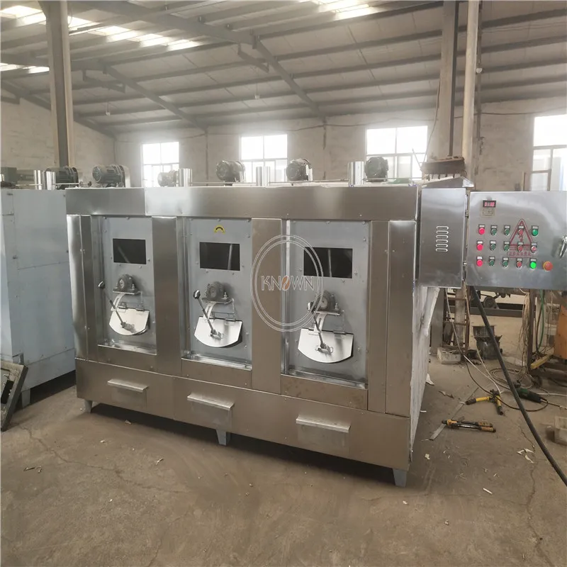 Commercial Cashew Nuts Roasting Machine Automatic Electricy Chestnut Baking Machine Peanut Almond Nut Roaster 80-120KG/h