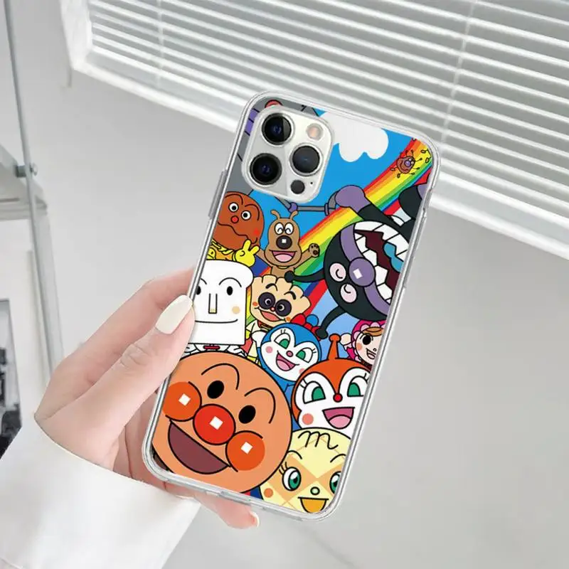 Fashion Anpanman Phone Case for iPhone 13 12 mini 11 pro Xs max Xr X 8 7 6 6s Plus 5s cover