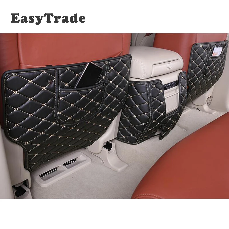 

For Nissan Patrol Y62 Armada 2015 2018 2019 2020 2021 Leather Car Seat Anti-Kick Mat Rear Row Seats Cover Back Protection Mats