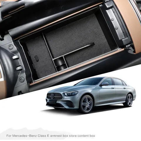 Центральный подлокотник для Mercedes Benz E Class W213 2021 2022 2023, контейнер для хранения центральной консоли, органайзер, аксессуары