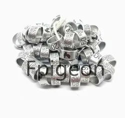 metal aluminium birds leg for ring bands mark name year customized personal
