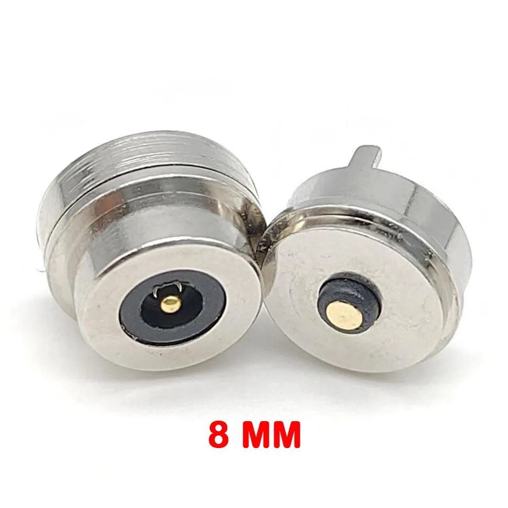 Mini High Current 6mm 8mm Diameter Magnetic Connector Pogo Pin Male Female 1 Pole 3A 5A LED Smart Electronic DC Power Charge