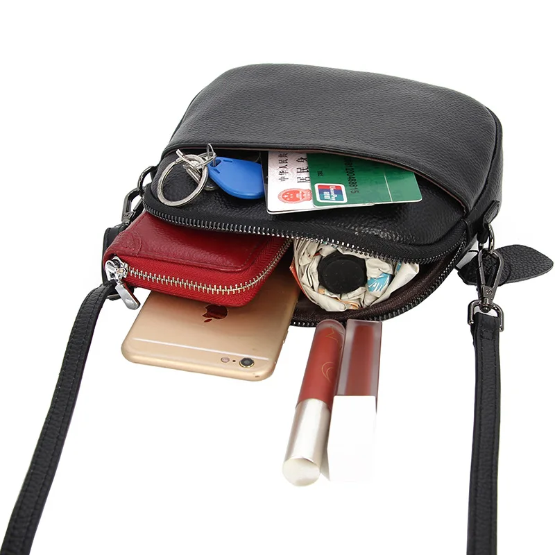 SOUTH GOOSE New Fashion Shoulder Bag Women Genuine Leather Luxury Crossbody Bag Ladies Small Shell Messenger Bags Phone Pocket