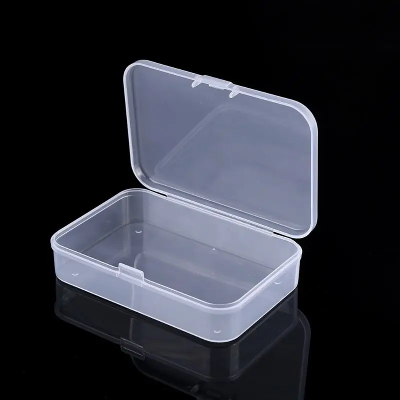 2Pcs พลาสติกใสพร้อมฝาปิดคอลเลกชันคอนเทนเนอร์กล่องเครื่องมือกระเป๋า Drop Ship