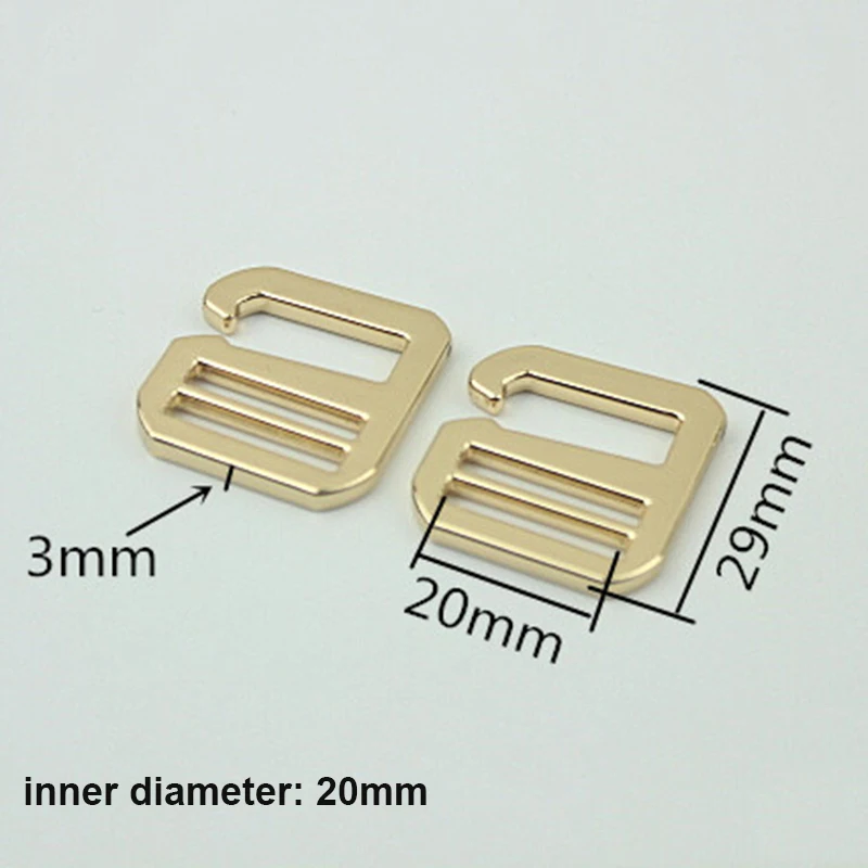 1piece Metal 6-shaped Adjuster Buckle Tri-glider Hook Clasp for DIY Leather Craft Bag Backpack Shoulder Strap Belt