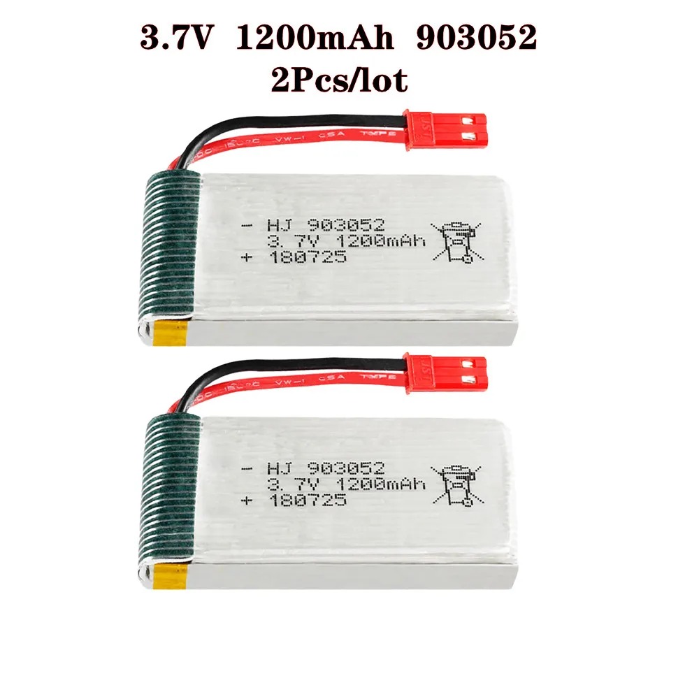 

2pcs/Lot 3.7V 1200mah Lipo Battery 903052 Battery For HQ859B HQ898B H11D H11C T64 T04 T05 F28 F29 T56 T57 RC Drone Parts