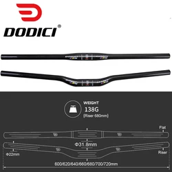 Bicycle Carbon Handlebar Accessories,MTB Lightweight Mountain Bike Handles,BMX Road Cycling Bicycl Steering Wheel,600-760MM