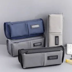 Extended canvas pencil cases School large capacity pencil case boy pencil bag Simple pen case Student stationery bag big pen bag