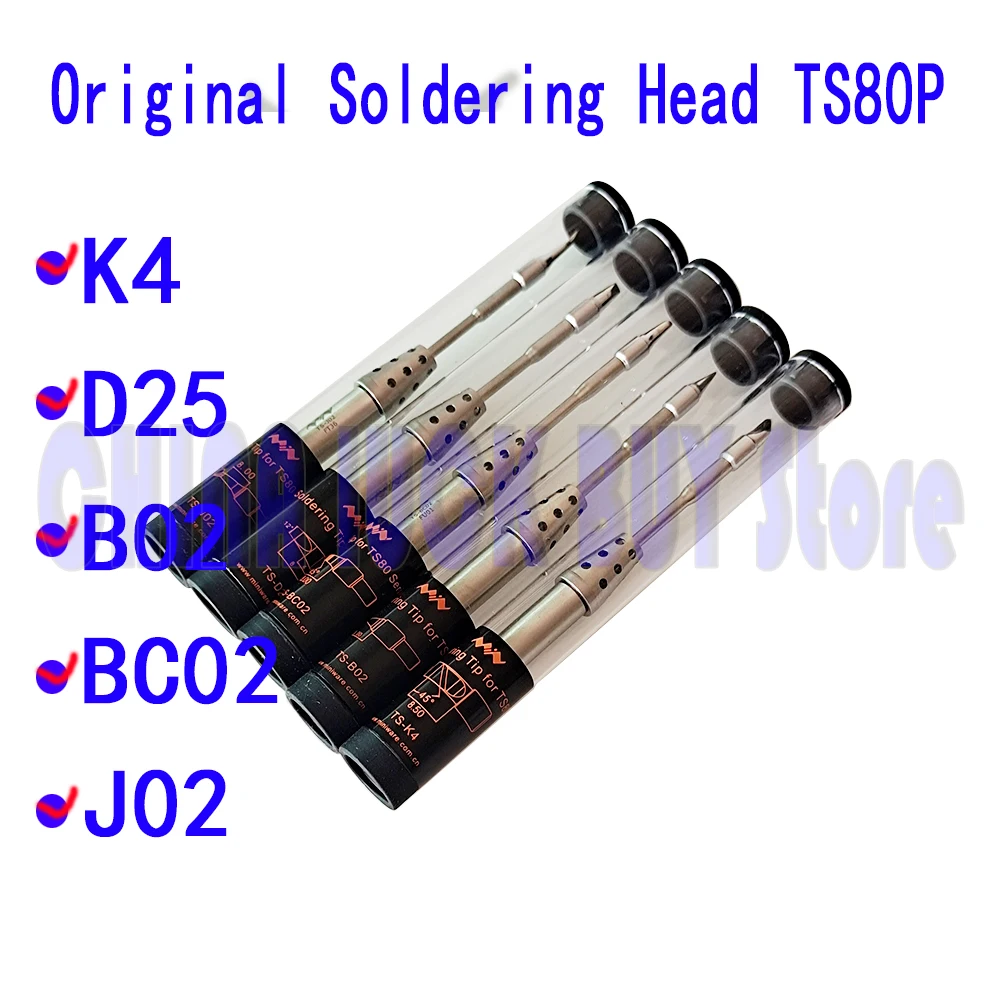 

Original TS80P Soldering Head TS-K4 TS-D25 TS-B02 TS-J02 TS-BC02 Replacement Solder Tip K4 D25 B02 BC02 J02 Solder Tools Set