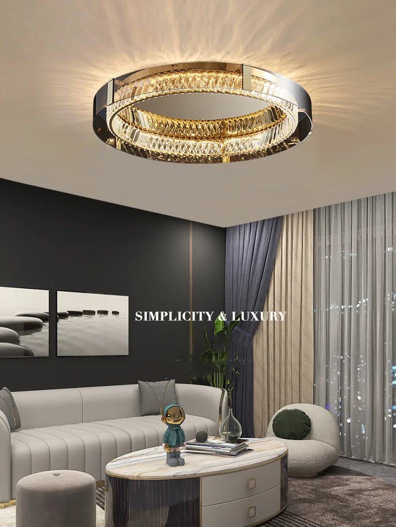 K9 Crystal LED Dimmable Ceiling Lamp Steel Body Mounted