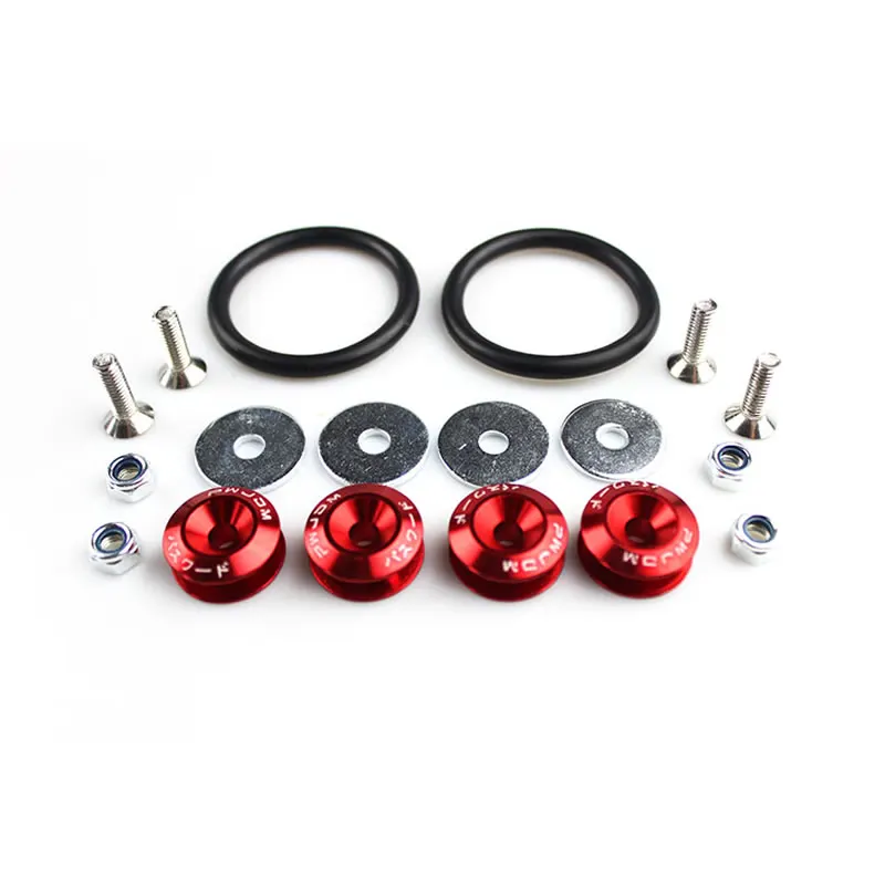 Universal JDM PASSWORD Aluminum Bumper Quick Release Fasteners Fender Washers For Honda Civic Integra