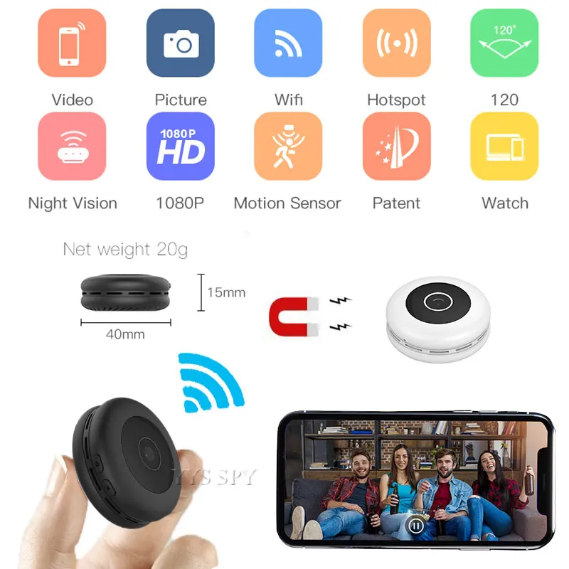 H11 Mini Camera Wifi Espia Magnetic HD Night Vision Micro Camera Sensor Motion Small DVR Video Camcorder Support Hidden TF Card