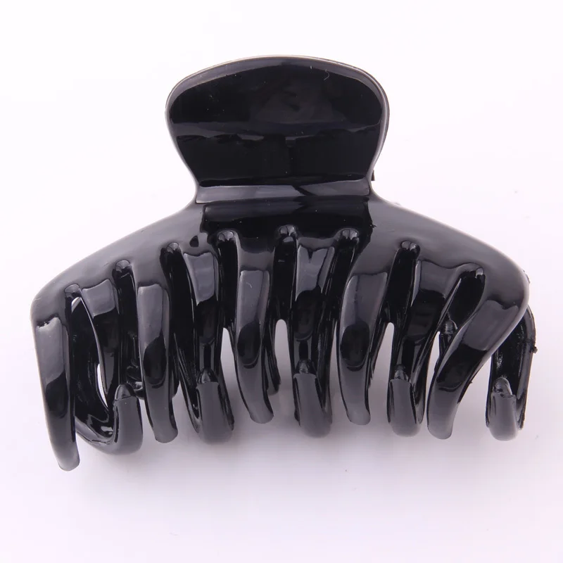 Large Teeth Hair Claw For Women Plastic Black Hair Clips Make Hair Up Solid Black Crab For Hair Hair Accessories 2 Pieces/lot