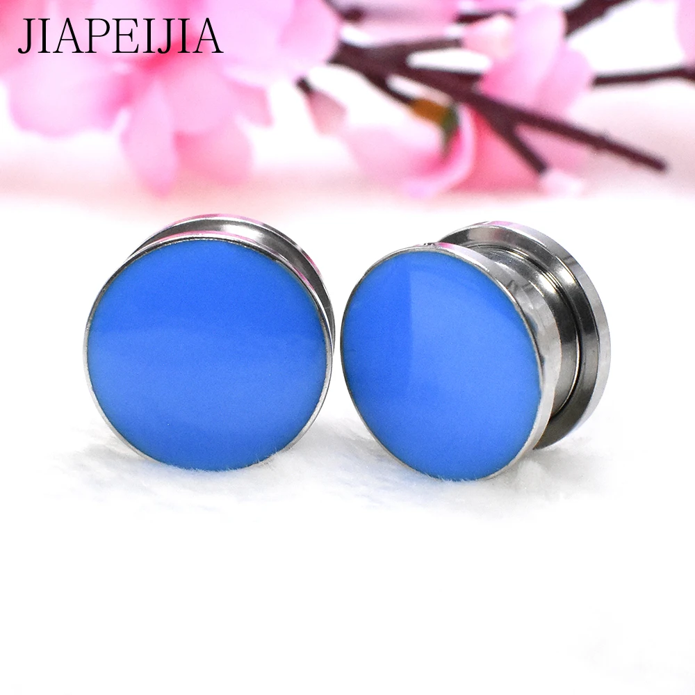 3-30mm Stainless Steel Ear Gauges Tunnels and Plug Pure Color Ear Expander Studs Stretching Body Piercing Jewelry