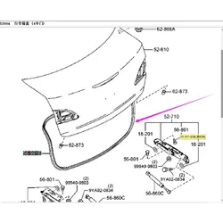 Car accessories trunk lid weatherstrip rubber seal 56-951 for Mazda 3 2008-2012 BL
