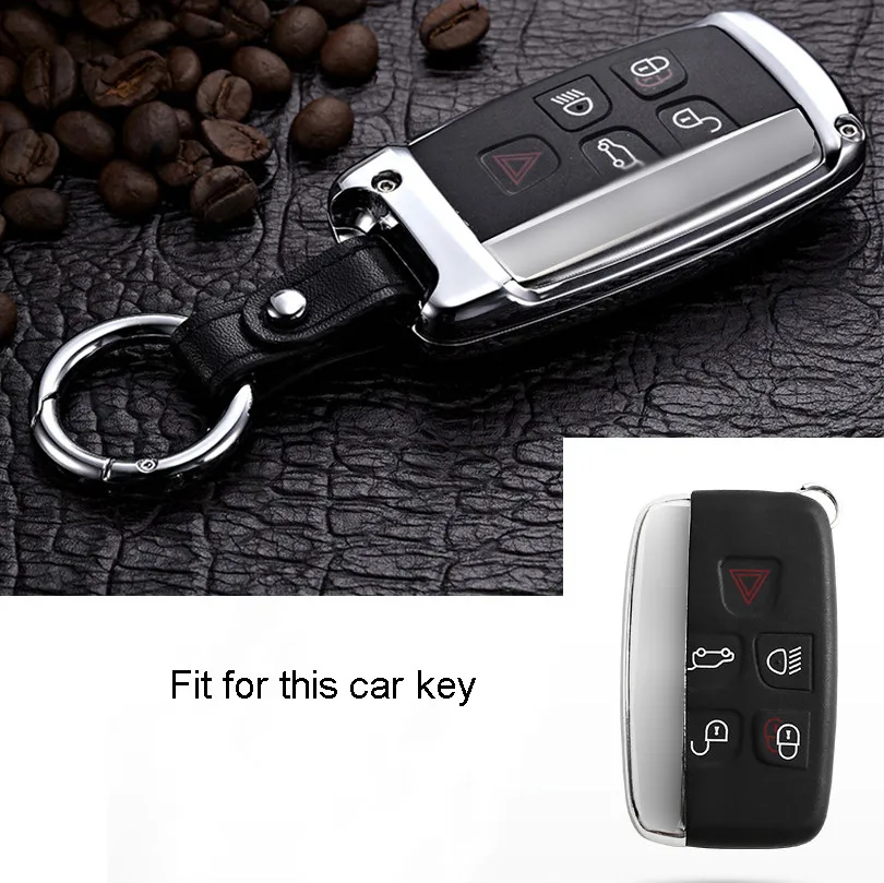 Luxury Zinc Alloy Car Key Cover Case For Land Rover Discovery Freelander 2018 Range Rover Sport Evoque Velar Jaguar XEL XFL