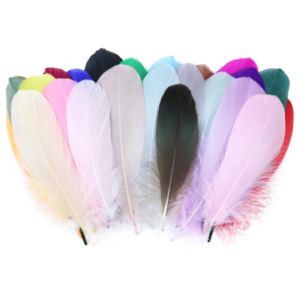 50Pcs Soft Fluffy White Goose Feathers Crafts Wedding Decoration Plumes Dream Catcher Accessories13-18 CM Long