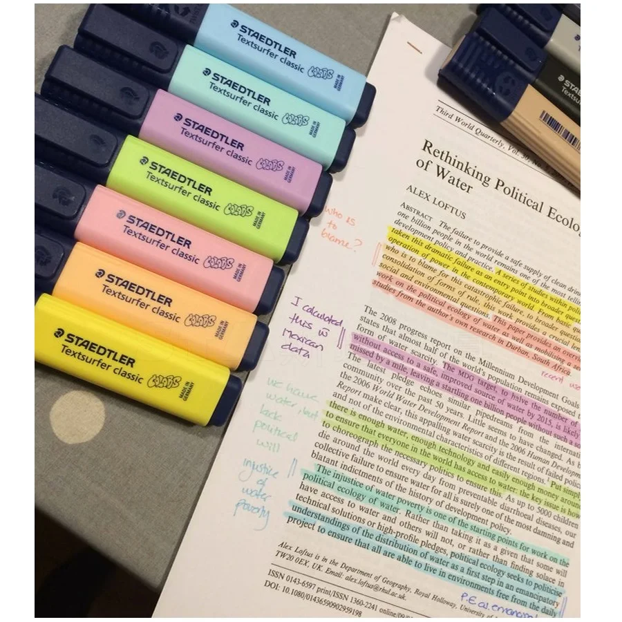 1 قطعة STAEDTLER 364C الباستيل قلم تحديد 1-5 مللي متر خط اللون ماركر بطانة تسليط الضوء على أقلام ل ورقة الفاكس الرسم المدرسة F112