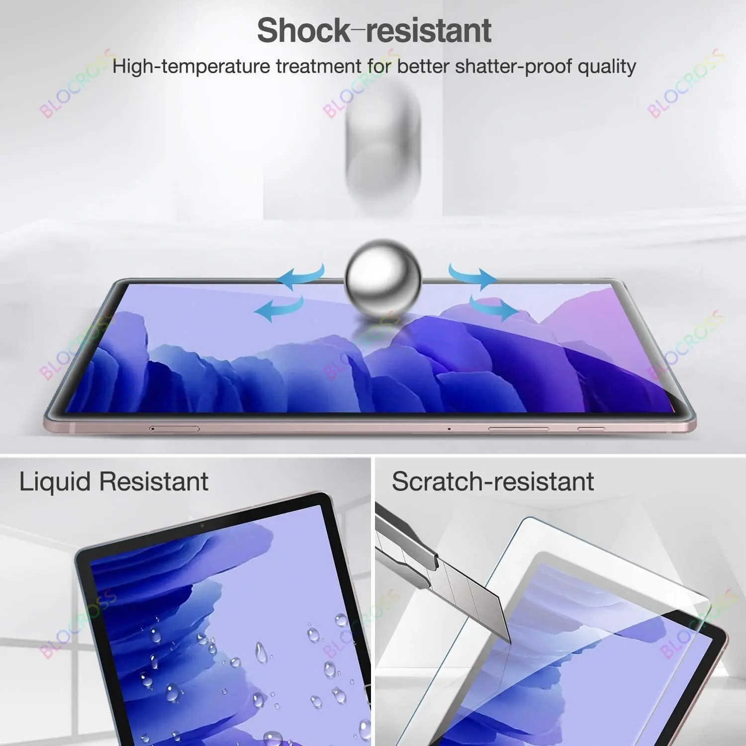 For Galaxy Tab A7 10.4 2020 Screen Protector T500 T505 T507 Tempered Glass Screen Film for 10.4 Inch Galaxy Tab A7 Anti-Scratch