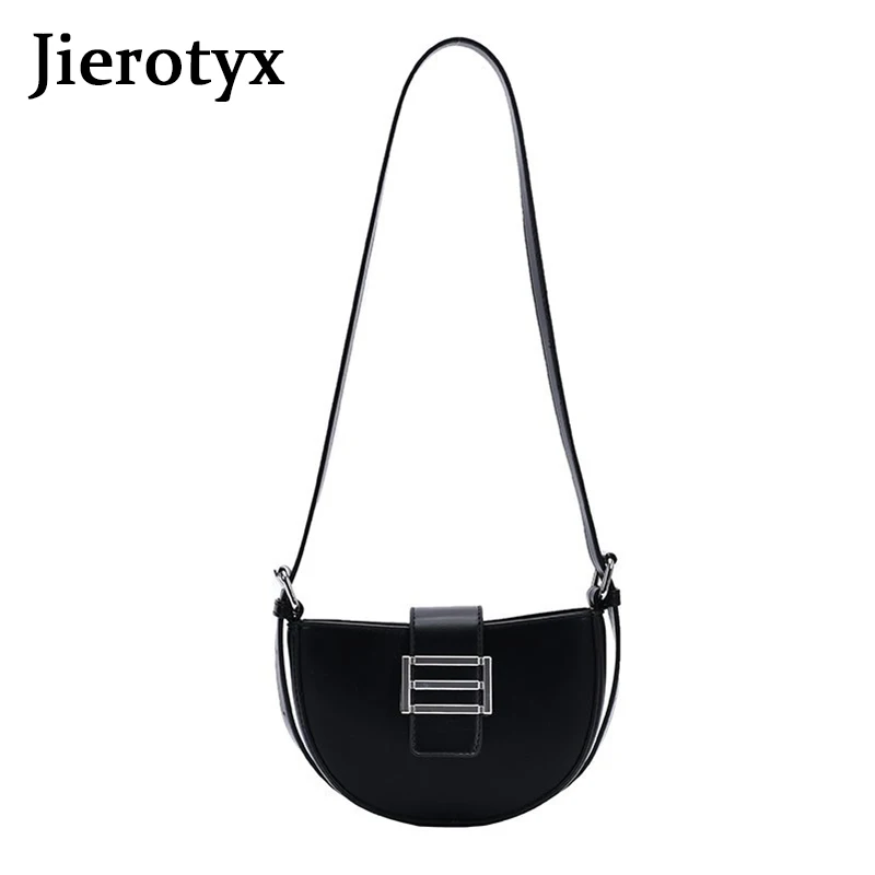 

JIEROTYX Leather 2020 Women Bags Fashion Handbags Casual High Quality Metal Decoration Totes Chic Female Messenger Shoulder Bags