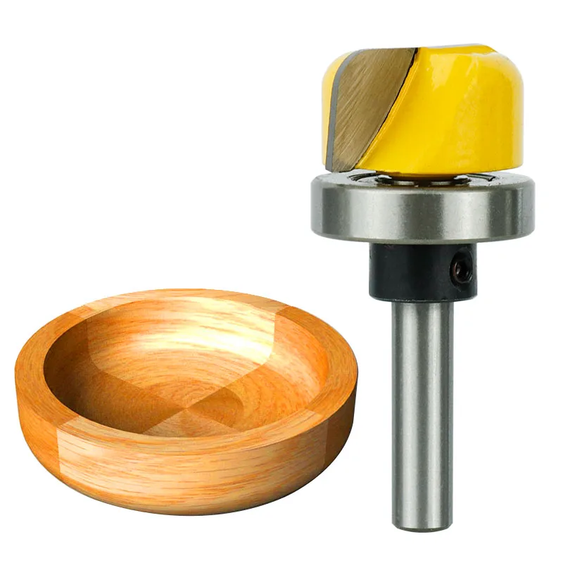 XCAN Diameter Bowl & Tray Router Bit 8mm Shank Corner Rounding Router Bit Wood Milling Cutter Engraving Tool Tungsten Router Bit