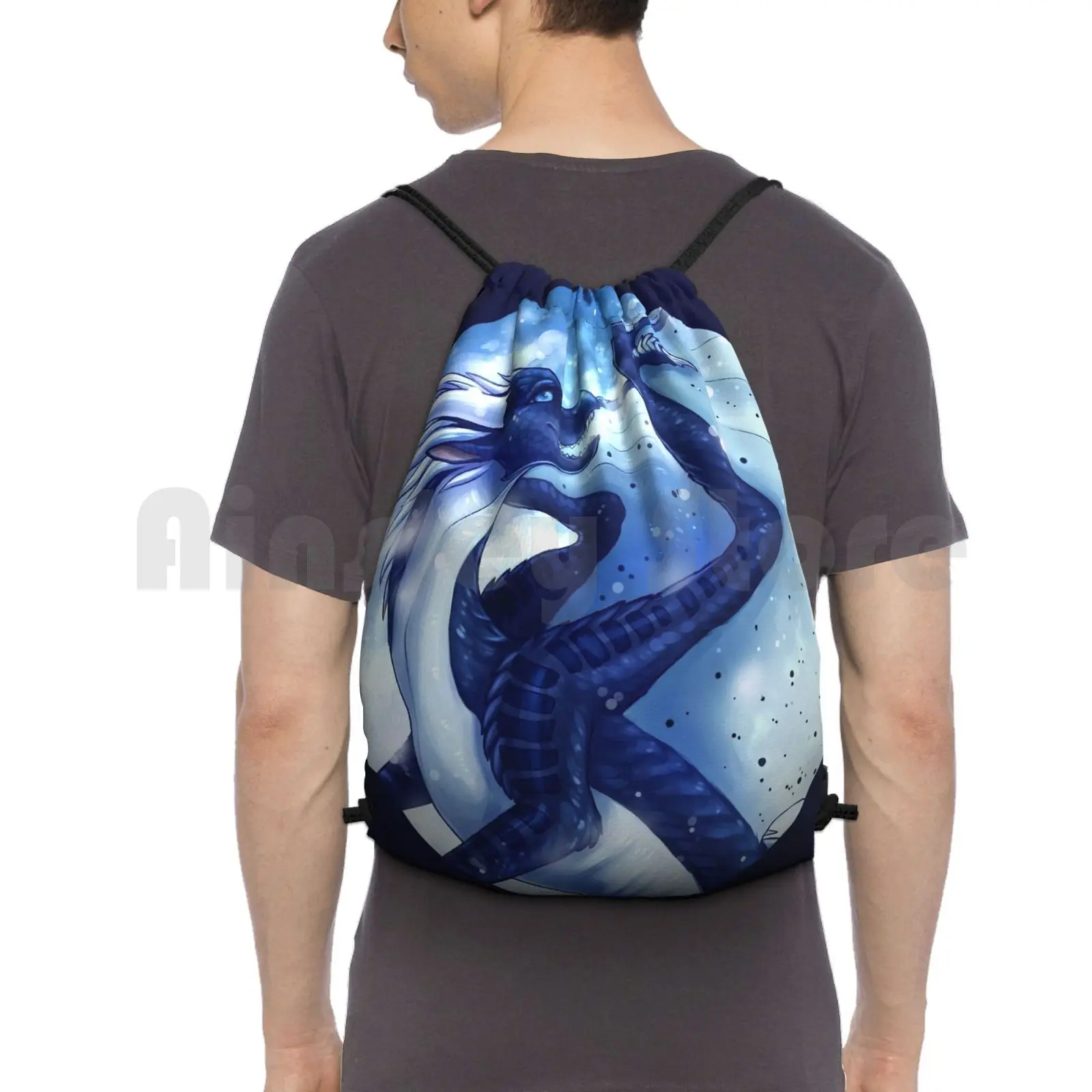 Of Fire-Whiteout Backpack Drawstring Bags Gym Bag Waterproof Of Fire Ice Dragon Dragon Dragoness Whiteout Darkstalker