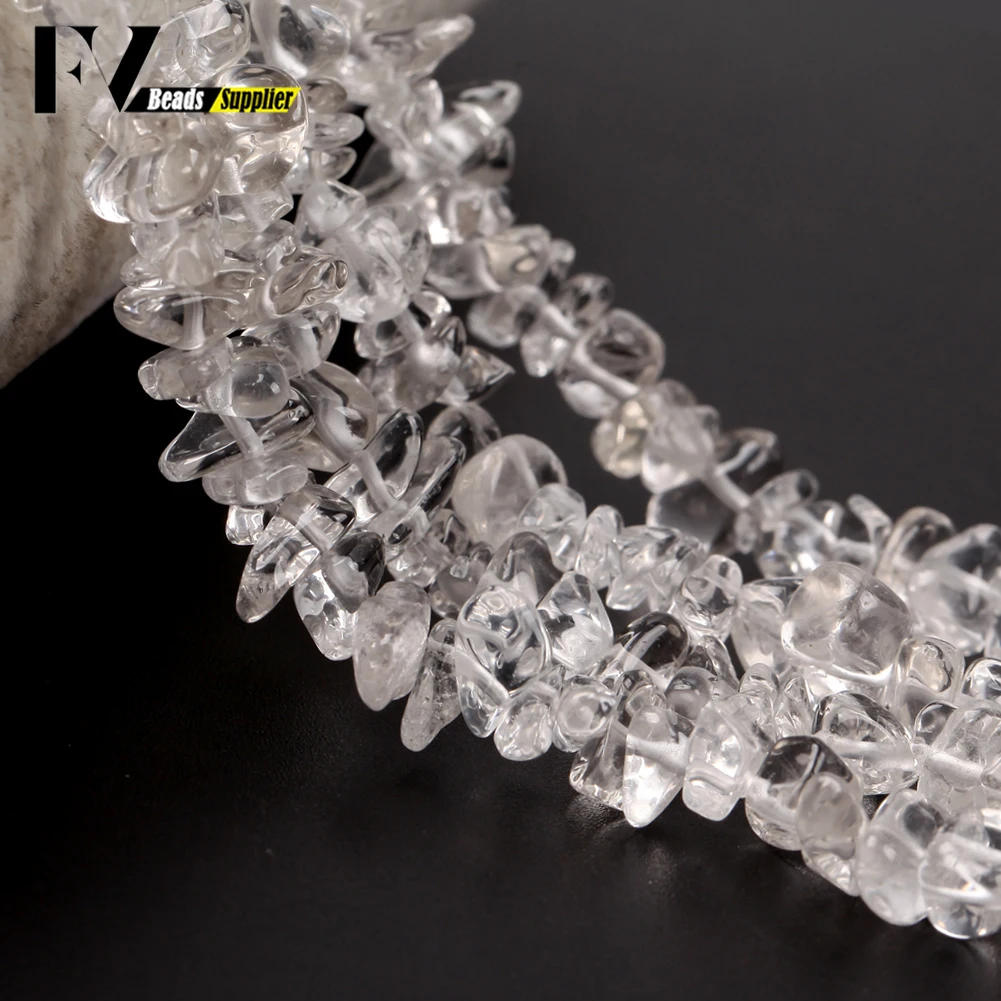 Natural Stone 5-8mm Irregular White Clear Quartzs Chip Beads For Jewelry Making Diy Bracelets Necklace Bracelets Needlwork 15\