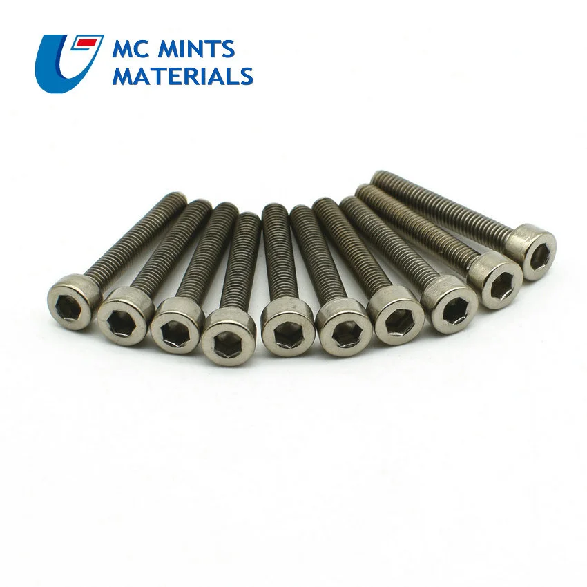 M1.6 M2 m2.5 x 4 5 6 8 10 12 15 20mm Ti Bolt Titanium Bolt Column Socket Original Not Polished Ta2 Titanium Screw Fastener