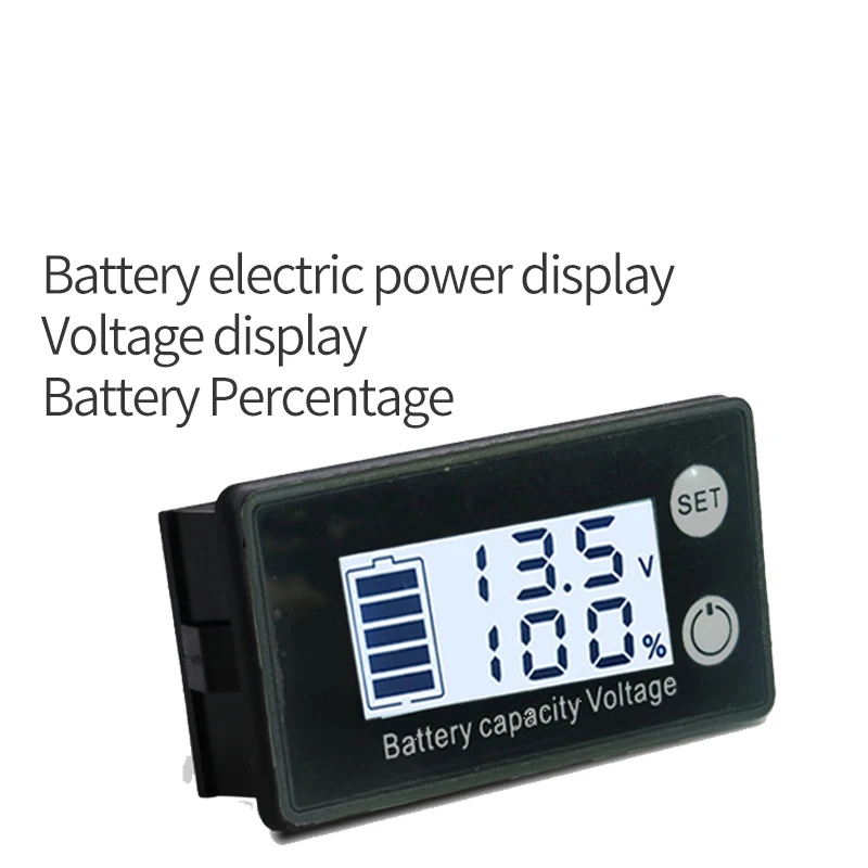 Imagem -02 - Lcd 3s 4s 5s 7s 10s 13s Indicador de Capacidade da Bateria 12v 36v 48v Display Voltímetro Medidor de Temperatura Testador de Nível de Potência 8v60v