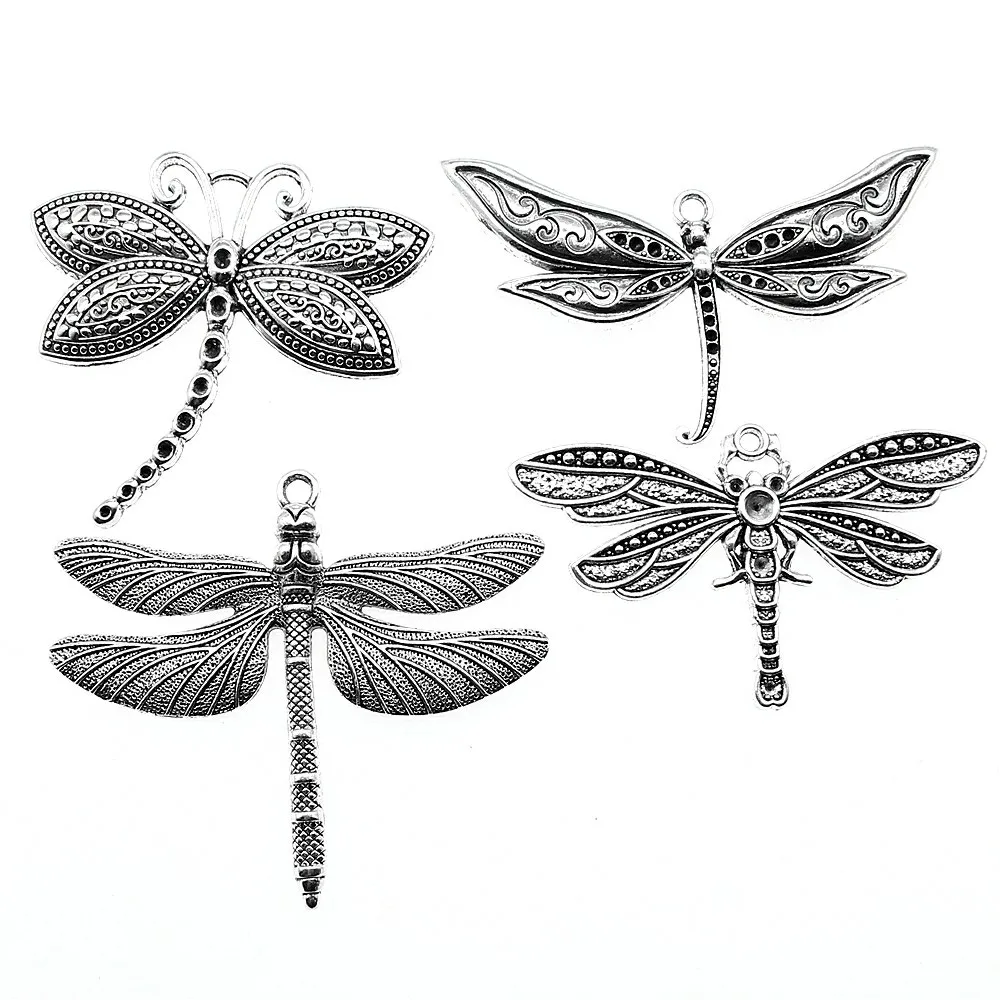 1pcs Charms Dragonfly DIY Jewelry Findings For Jewelry Making Accessories Antique Silver Color Big Dragonfly Charms