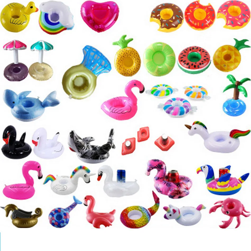 Flamingo Cup Holder Swimming Pool Toys For Baby Kids Pool Drink Holder Inflatable Donut Float Toy Pool Game Party Accessories