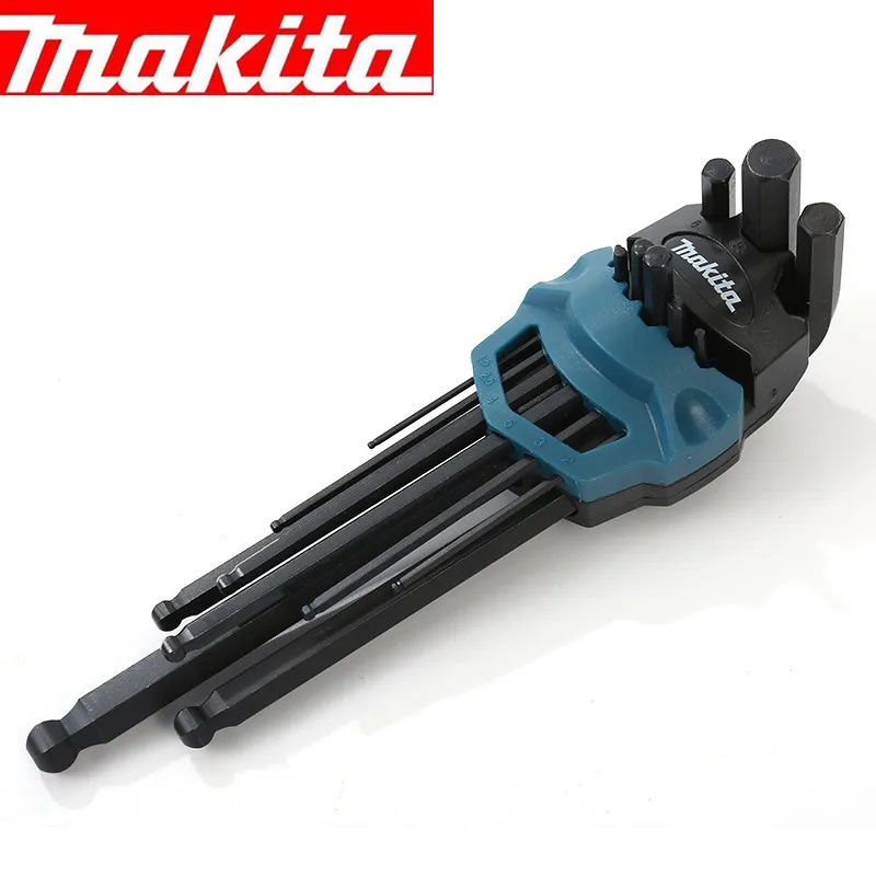 Makita B-65894 9 pces de hex chave chaves allen chaves 1.5-10mm conjunto