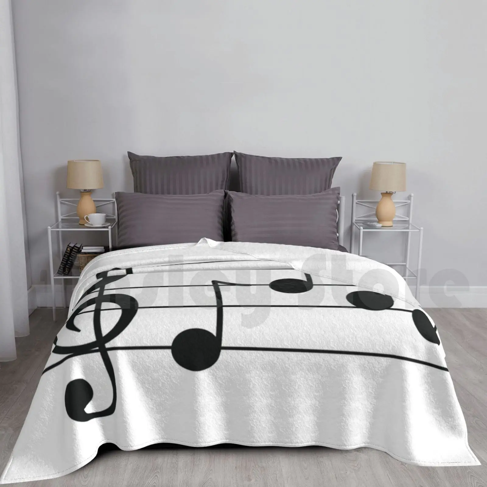 

Music Blanket For Sofa Bed Travel Music Musical Song Singing Sing Musician Peace Black And White Black White