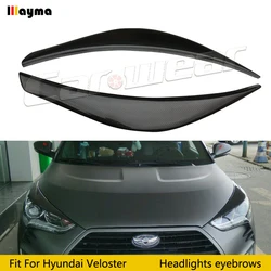 Hyundai veloster 1.6l 1.6t lpスタイルのヘッドライト,カーボンファイバー製ワイドアイブロウヘッドライト,cfバンパー付きまぶた,1ペア