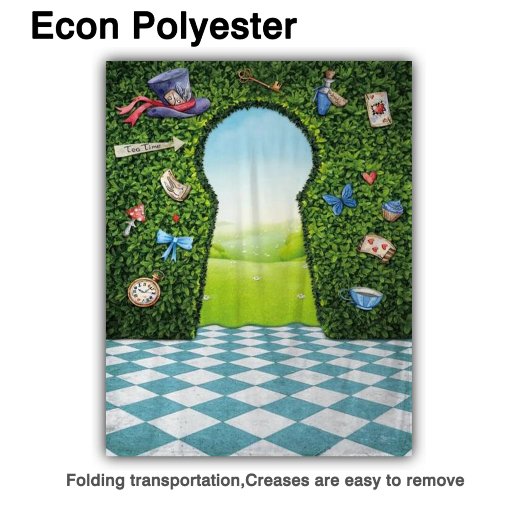 Allenjoy Wonderland Latar Belakang Papan Catur Rumput Hijau Perlengkapan Dekorasi Pesta Ulang Tahun Baby Shower Stan Studio Props