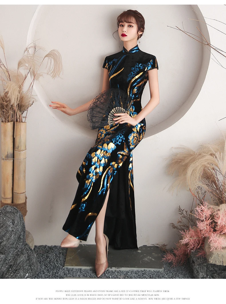 green emerald velvet dress yandan_hanfu Black&Gold Tang-style Hanfu Couple Set  Traditional Chinese Outfit W Jinlan Men's Suit (large-sleeved Shirt + Top + Skirt) / 3XL