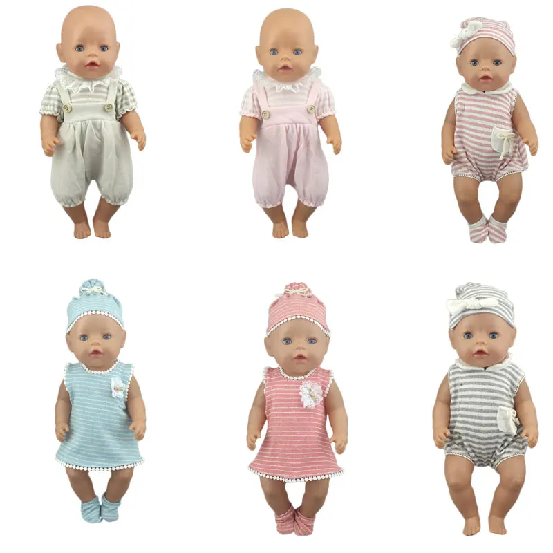 Trajes de salto de muñeca encantadora, aptos para muñeca bebé Reborn de 43cm y 17 pulgadas, ropa nueva de 2023