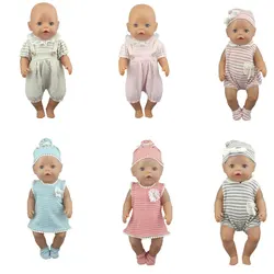 Trajes de salto de muñeca encantadora, aptos para muñeca bebé Reborn de 43cm y 17 pulgadas, ropa nueva de 2023