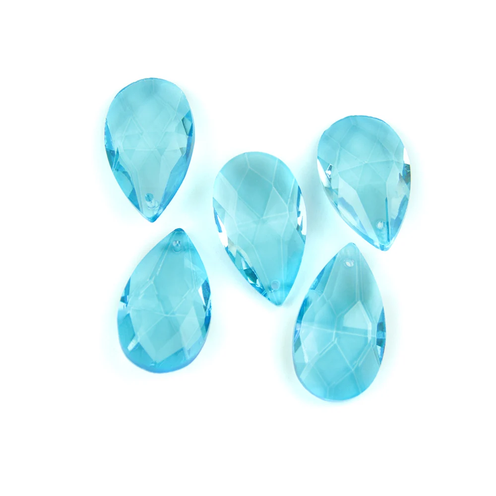 

38mm/50mm/63mm/76mm Aquamarine Mesh Shape Crystal Chandelier Pendants Parts Beads Hanging Crystals For Chandelier