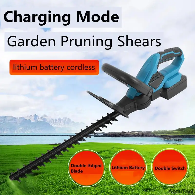 

24/48V Cordless Hedge Shears Garden Electric Pruning Shears Machine Branches Trimmer Cutter Pruning Garden Tools Lawn Mower