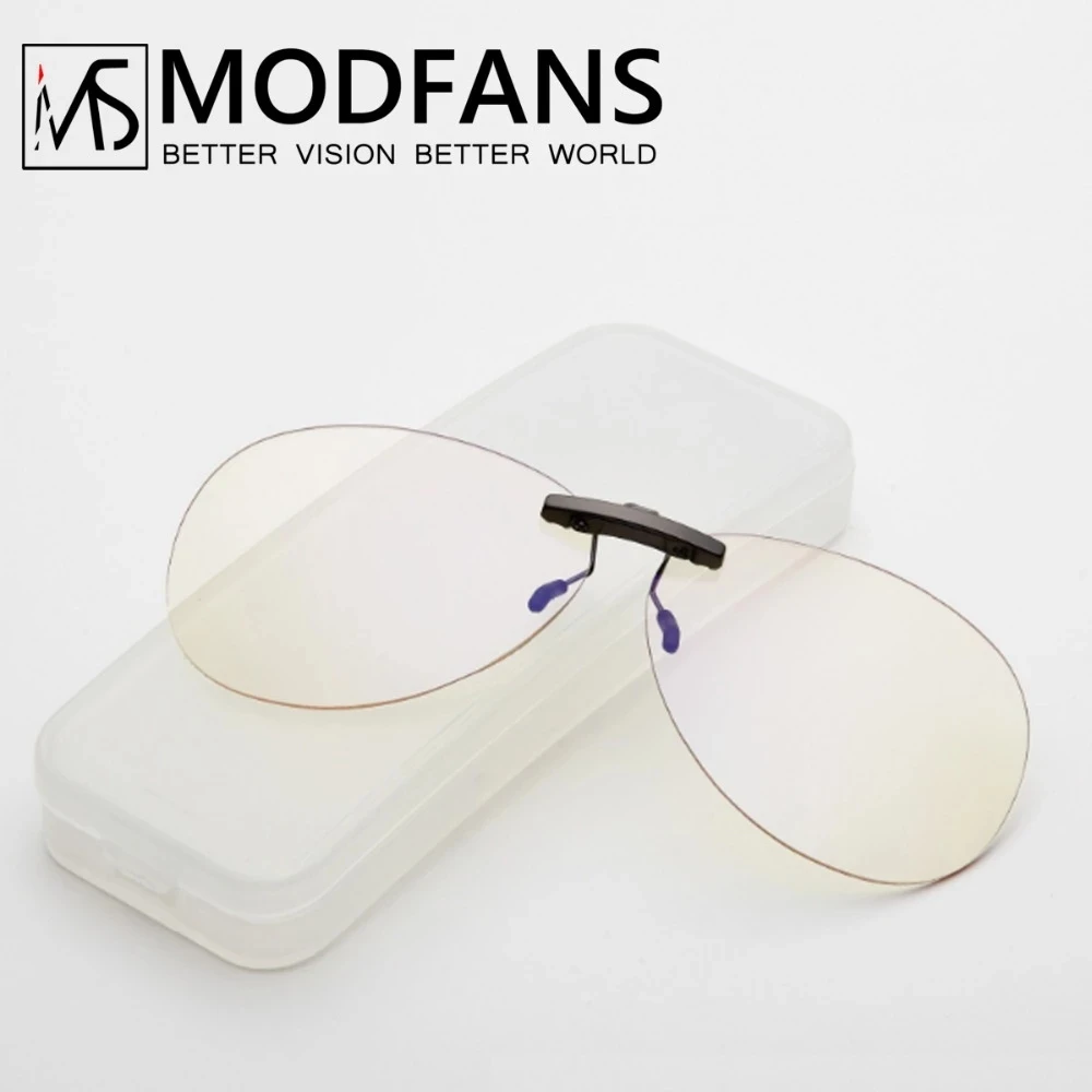 New Unisex Eyeglasses Clip-On Clip Lens For Light Anti Blue Ray Computer Phone Game TV Working Eyewear Glasses UV400