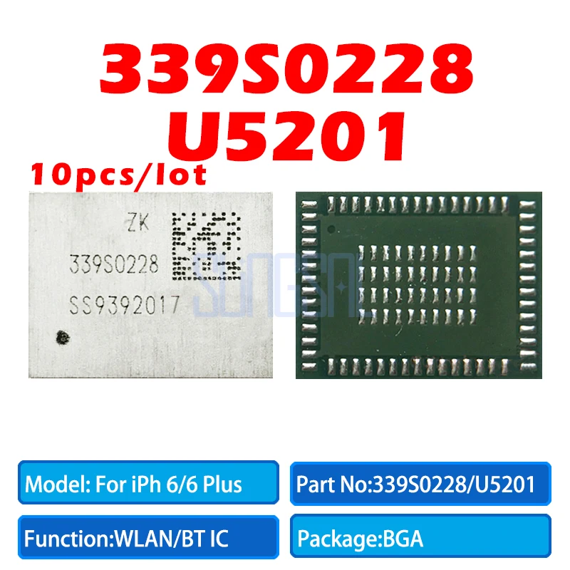 10pcs/lot 100% Original 339S0228 U5201 _RF WLAN Bluetooth wifi module IC chip for iPhone 6 6-plus