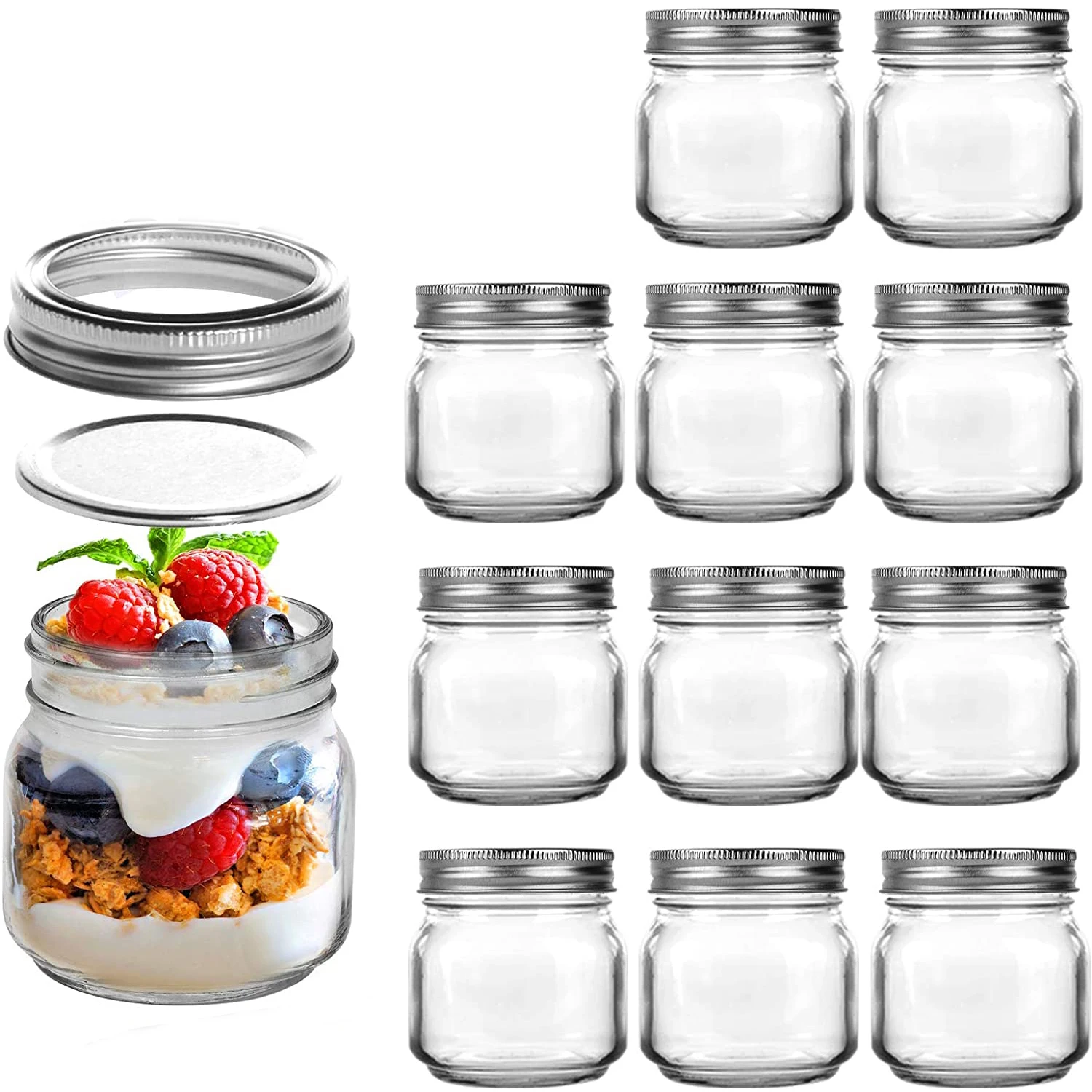 Mason Jars With Regular Lids Ideal for Jam Honey Wedding Favors  Shower Favors DIY Magnetic Spice Jars