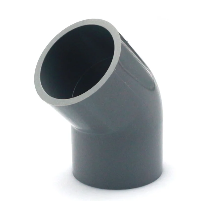 Solid Gray PVC Pipe Fittings DIY Straight Elbow Equal Tee Connectors Plastic Joint Tube Coupler Adapter 3/4/5/6 Ways