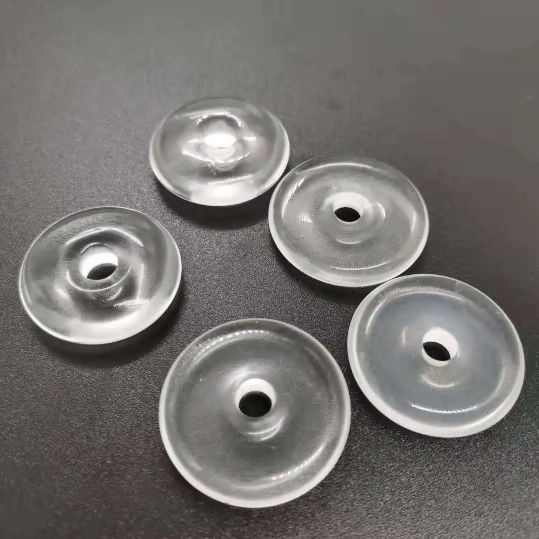 

30mm High quality Natural clear quartz crystal Round Donut Transparent Quartz Ping Buckle 1pc