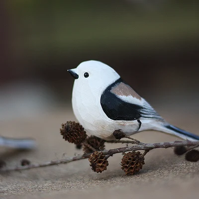 

Long-Tailed Tits, Bird Furnishing Articles, Wood Carving, Garden, Office, Handiwork