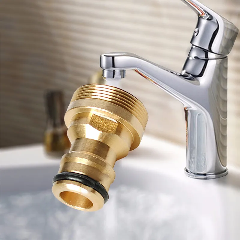 Universal 23 mm Quick Connector Pure Brass Kitchen Bathroom Faucet Tap Connector Garden Hose Water Connection Adapters