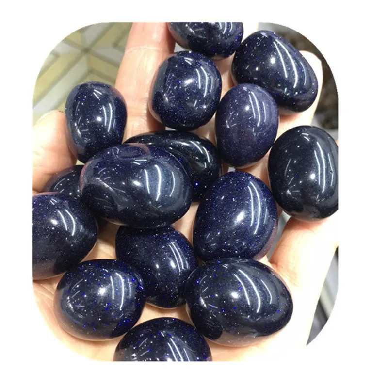 

100ghigh quality healing crystals gemstone blue sandstone tumbled stone for home decoration